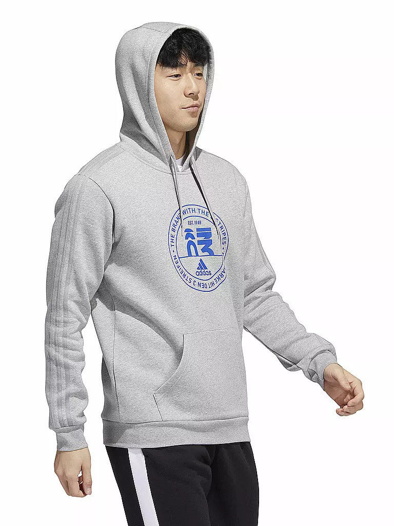 ADIDAS | Herren Kapuzenpullover Basics Emblem Graphic | grau