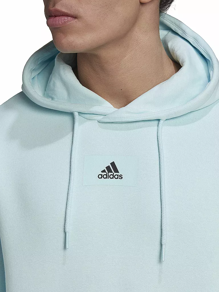 ADIDAS | Herren Kapuzenpullover Essentials FeelVivid Cotton Fleece Drop Shoulder | hellblau