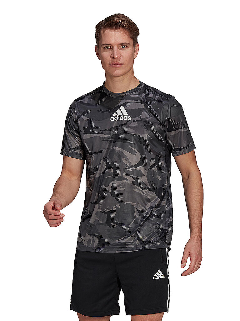 ADIDAS | Herren T-Shirt Aeroready Camo | grau