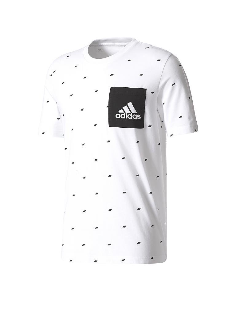 weißes adidas t shirt herren