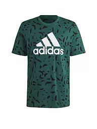 ADIDAS | Herren T-Shirt Essentials Single Logo | dunkelgrün
