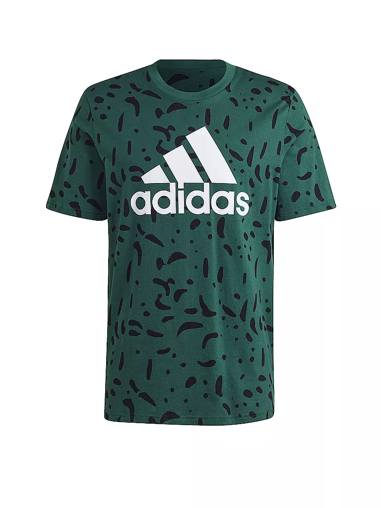 ADIDAS | Herren T-Shirt Essentials Single Logo | dunkelgrün