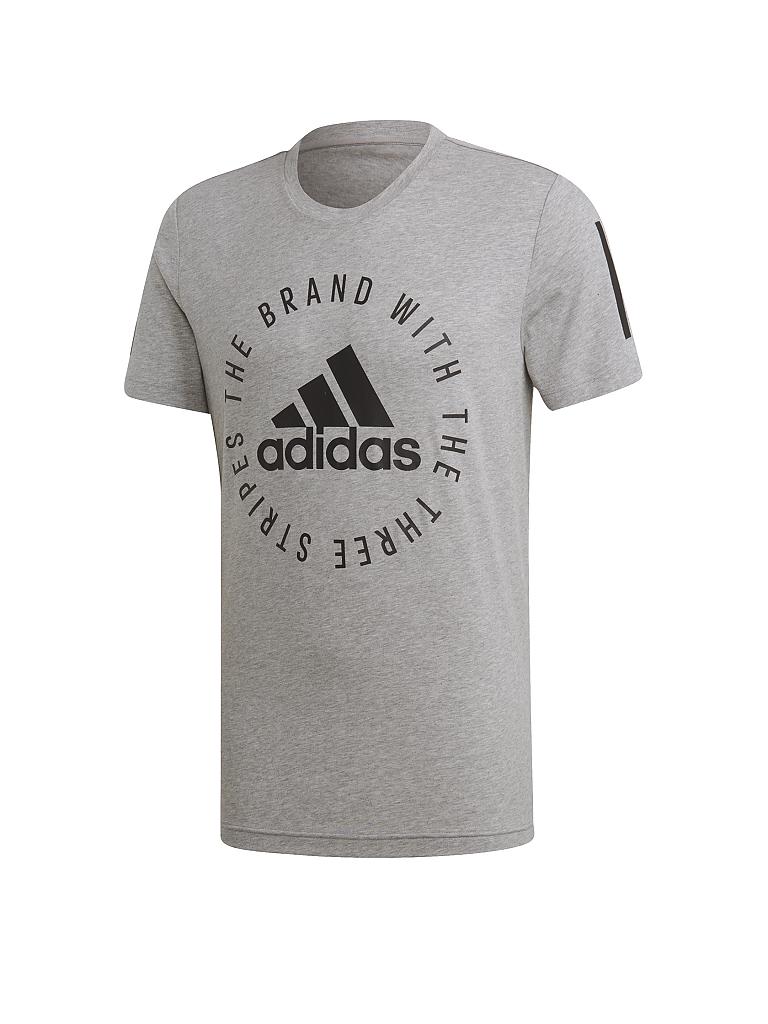 ADIDAS Herren T-Shirt Sport ID grau | S