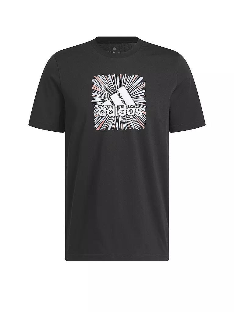 ADIDAS | Herren T-Shirt Sport Optimist Sun Logo Sportswear Graphic | schwarz
