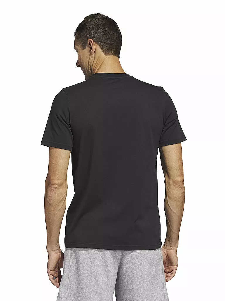 ADIDAS | Herren T-Shirt Sport Optimist Sun Logo Sportswear Graphic | schwarz