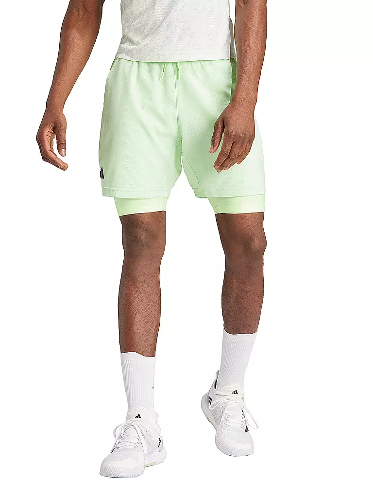 ADIDAS | Herren Tennis Short/Tight Set HEAT.RDY | grün