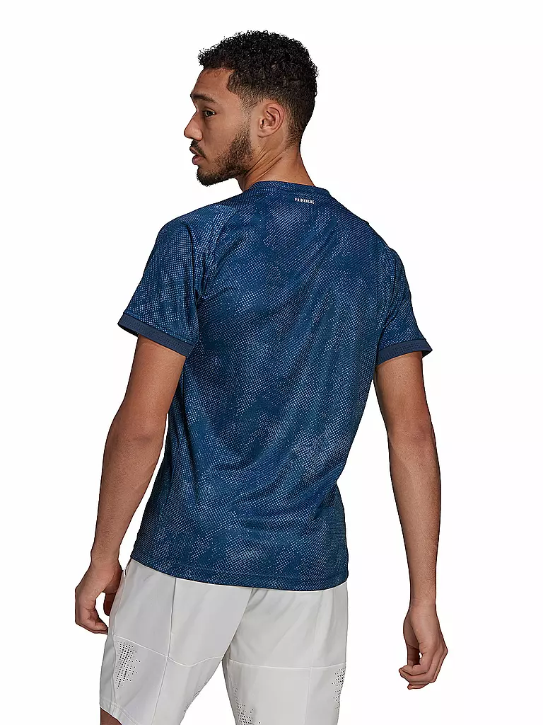 ADIDAS | Herren Tennisshirt Freelift Printed Primeblue | blau