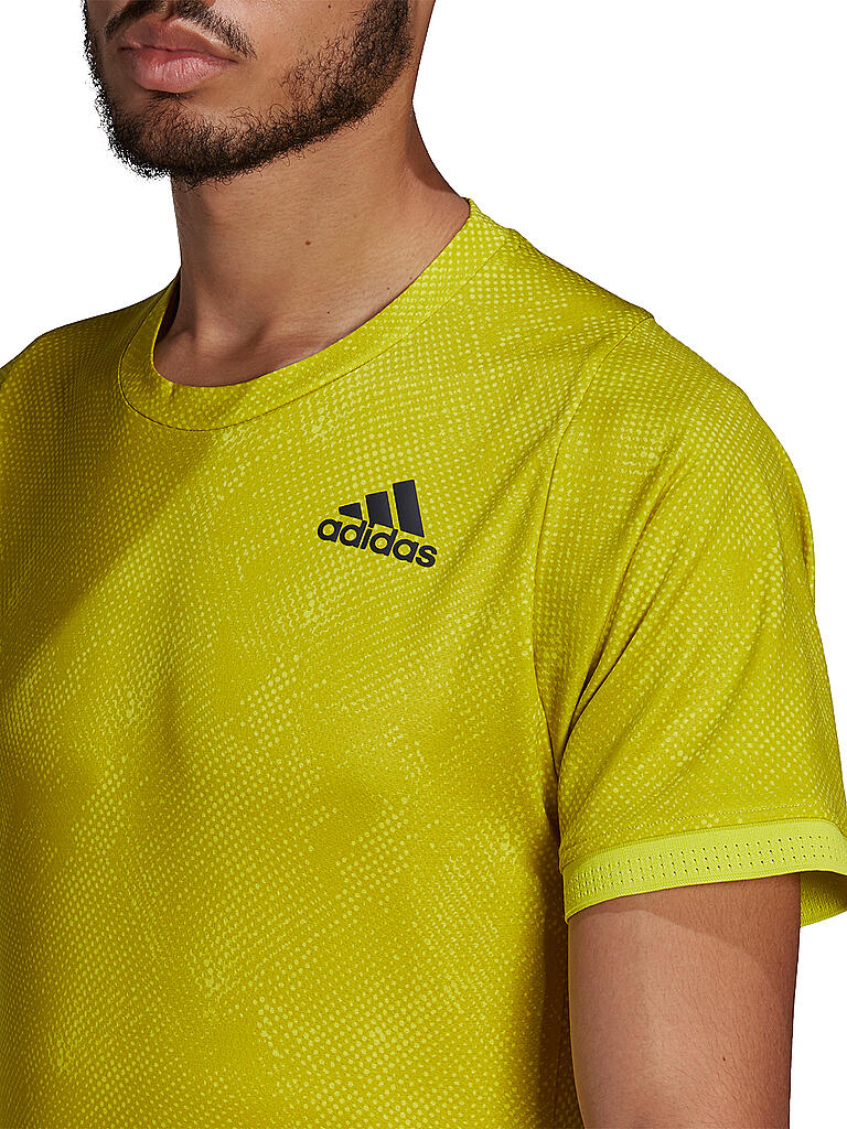 ADIDAS | Herren Tennisshirt Freelift Printed Primeblue | gelb