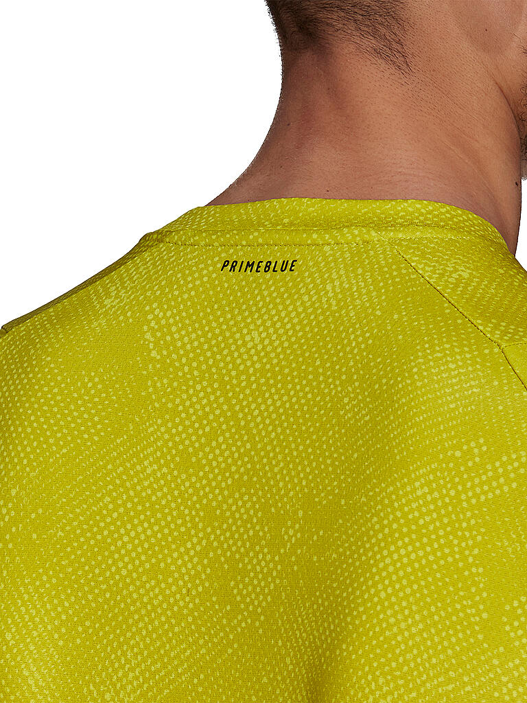 ADIDAS | Herren Tennisshirt Freelift Printed Primeblue | gelb
