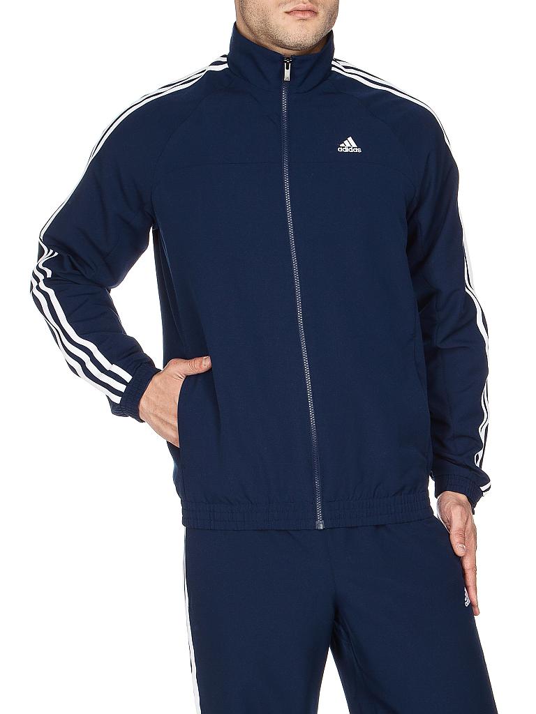 Adidas Herren Trainings Anzug Ess 3s Woven Tracksuit Blau 46