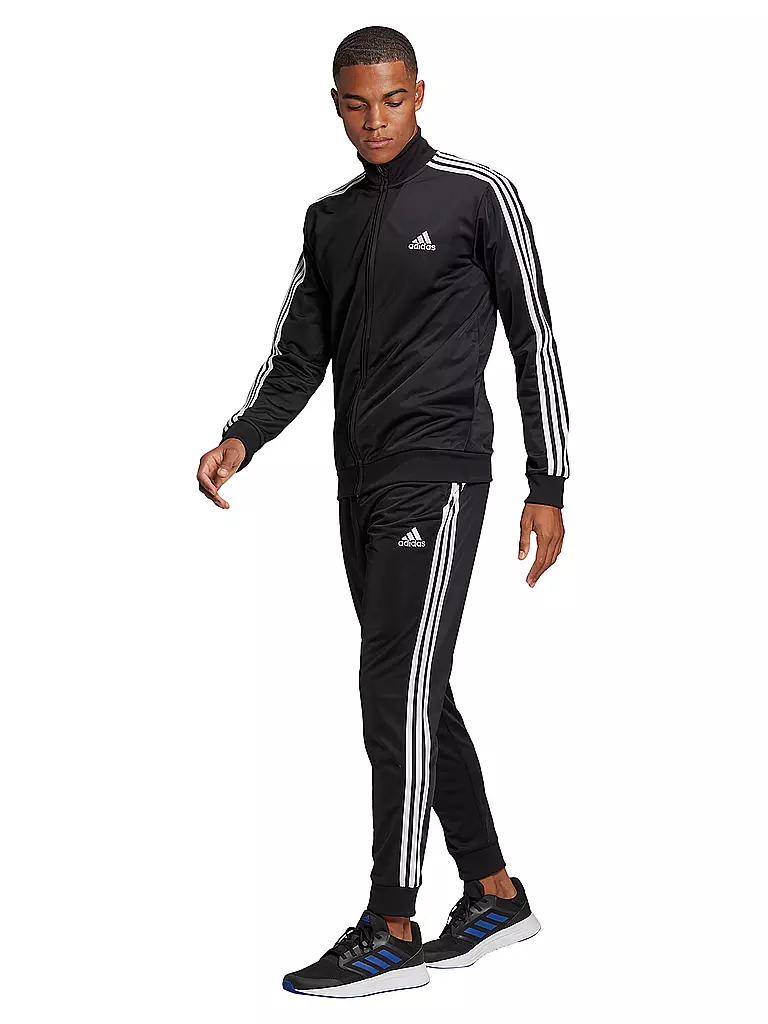 ik zal sterk zijn Geven Uluru ADIDAS Herren Trainingsanzug 3-Streifen schwarz