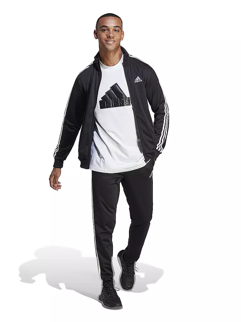 ADIDAS | Herren Trainingsanzug Sportswear Basic 3-Streifen Tricot | schwarz