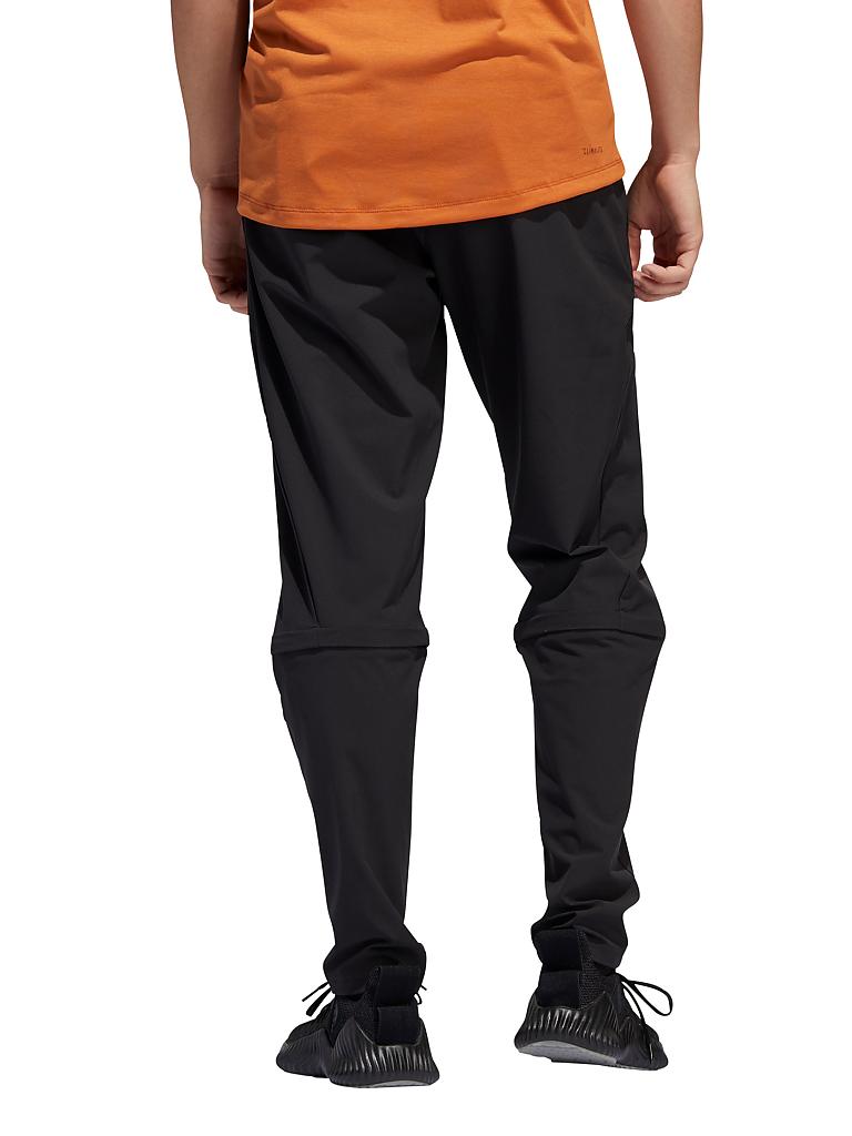 ADIDAS Herren Zip-Off Trainingshose 3-Streifen schwarz | S