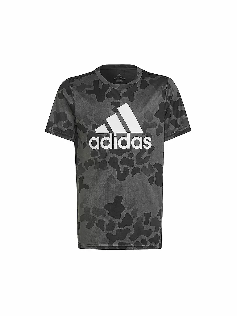 ADIDAS | Jungen Fitnessshirt Designed to Move Camo | schwarz