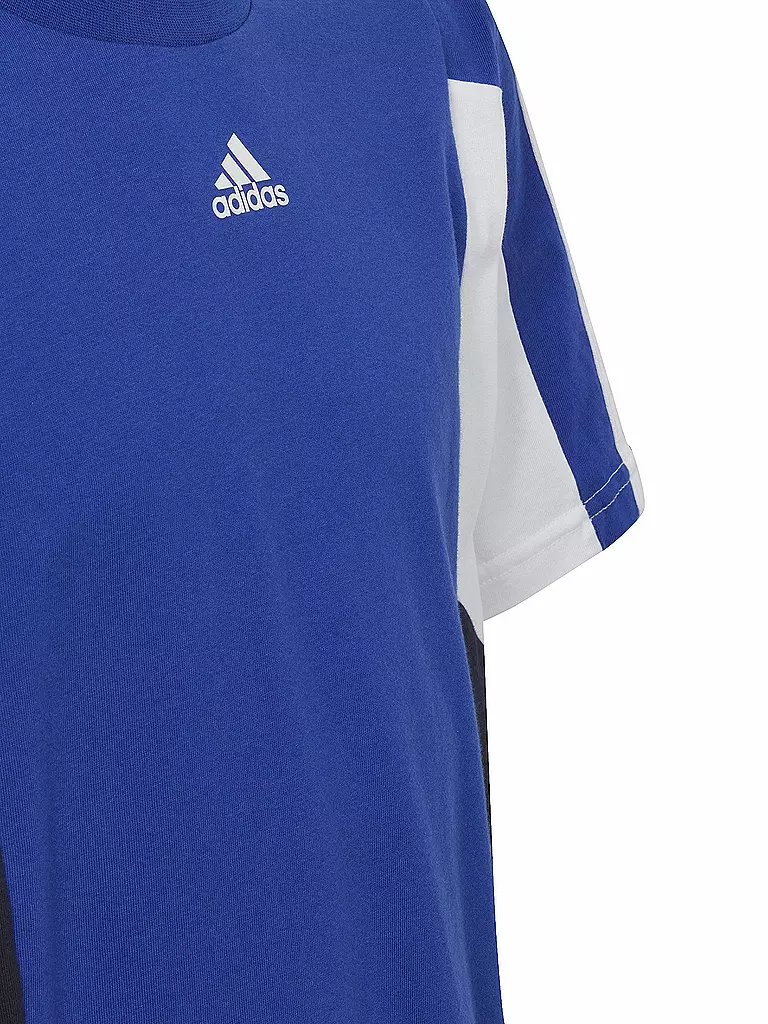 ADIDAS | Jungen T-Shirt Colorblock 3-Streifen Regular Fit | blau
