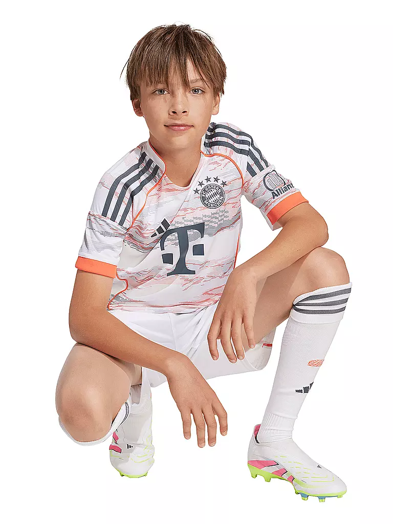 ADIDAS | Kinder Fußballshort FC Bayern München 25/26 Auswärts | weiss