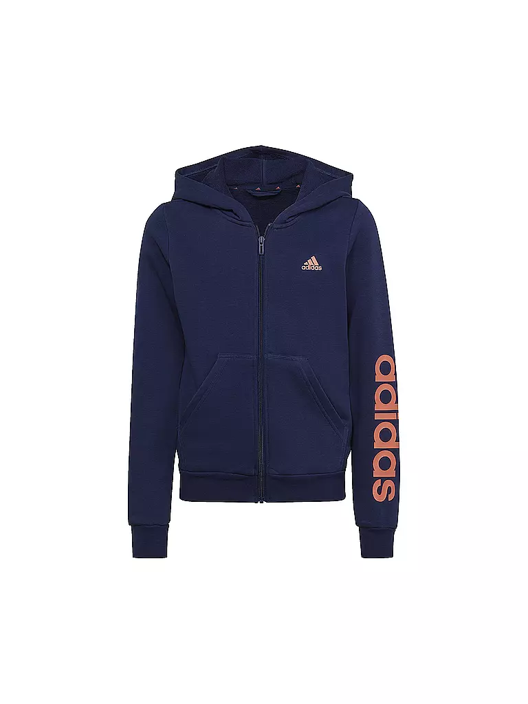 ADIDAS | Mädchen Kapuzenjacke Essentials Linear Logo  | dunkelblau