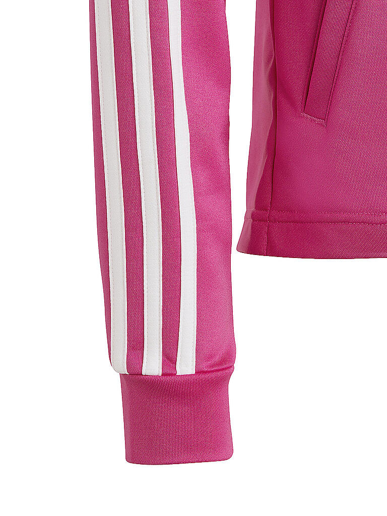 ADIDAS | Mädchen Kapuzenjacke Train Essentials AEROREADY Regular-Fit 3-Streifen | rosa