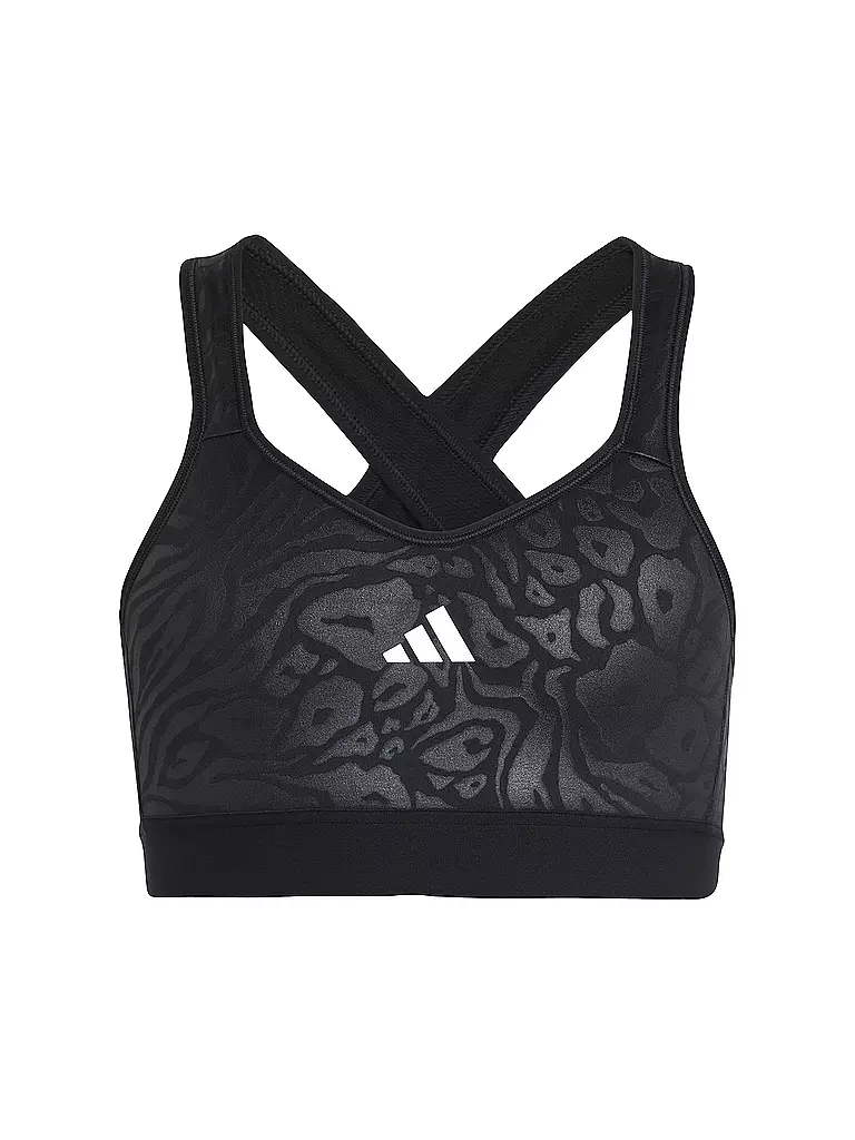 ADIDAS | Mädchen Sport-BH Animal Print Marshmallow Print | schwarz