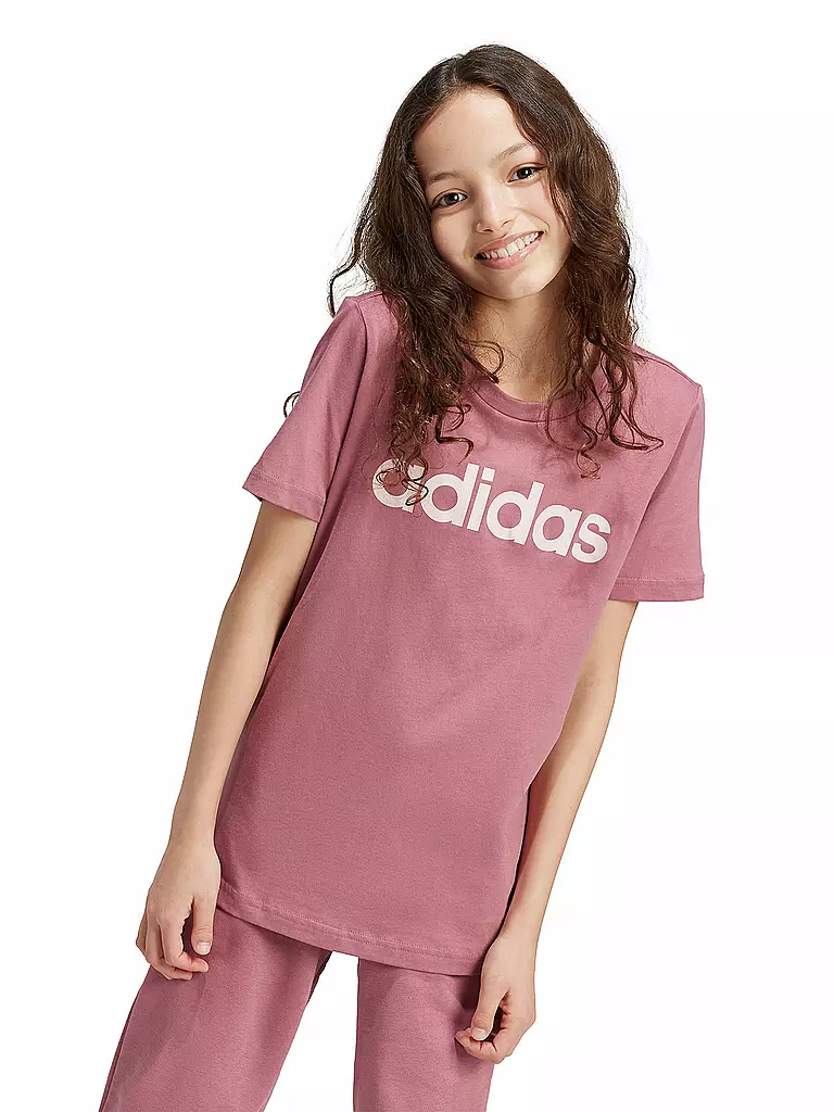 ADIDAS | Mädchen T-Shirt Essentials Linear Logo  | rosa