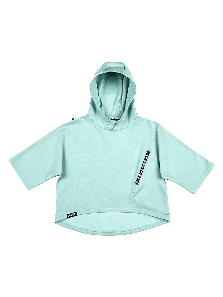 AEVOR | Damen Sweater Crop Hood | blau