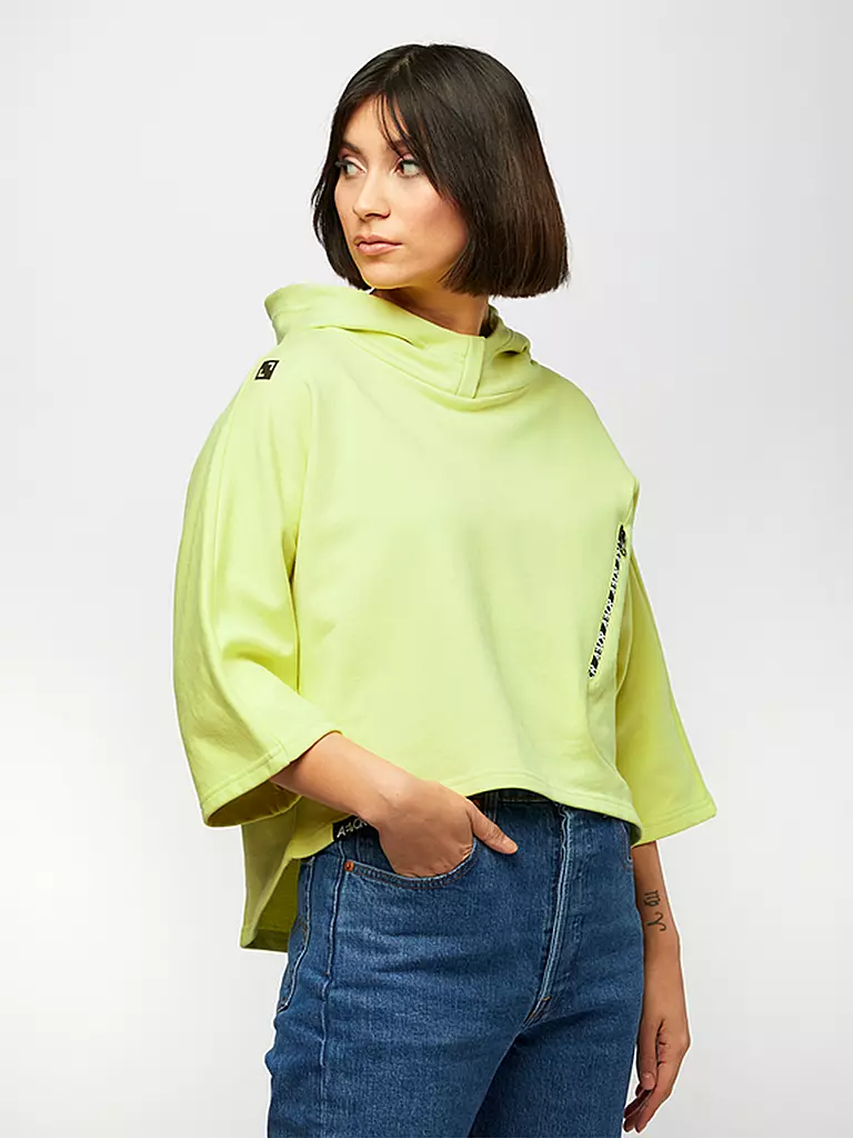AEVOR | Damen Sweater Crop Hood | gelb