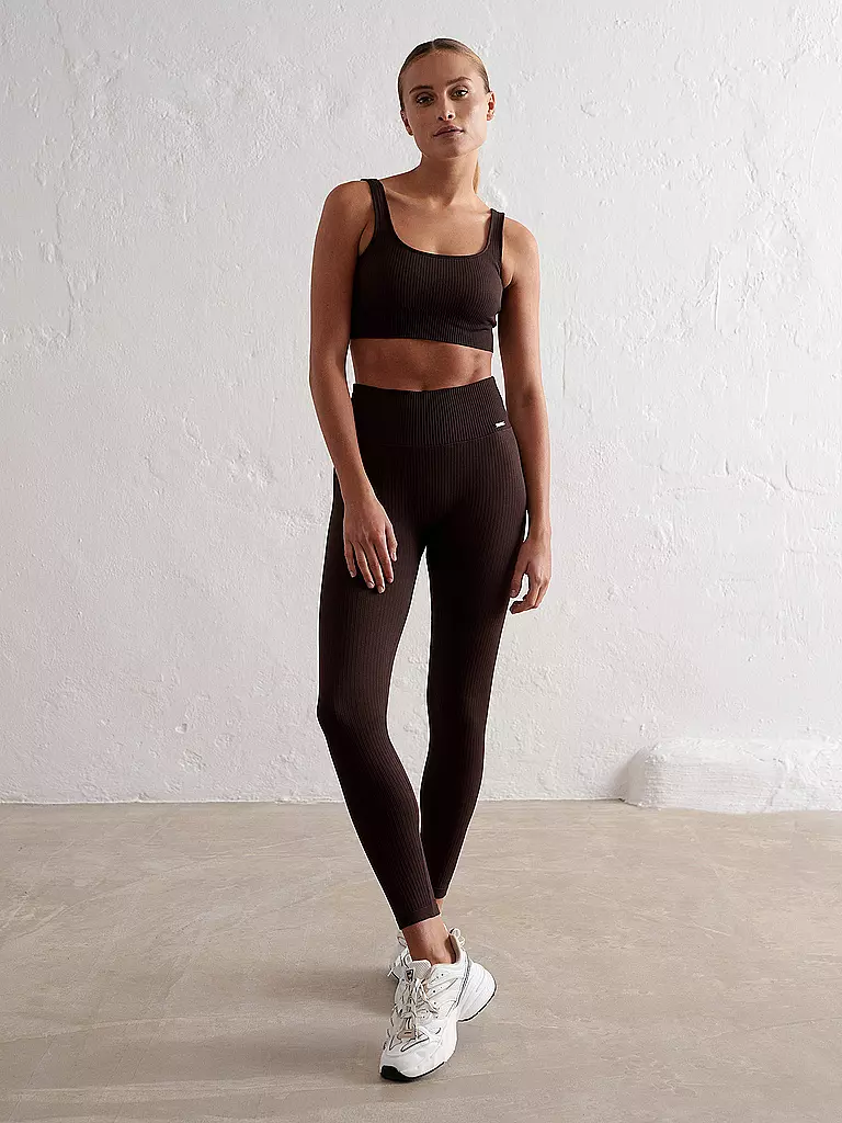 AIM'N | Damen Tight Ripped Seamless | braun