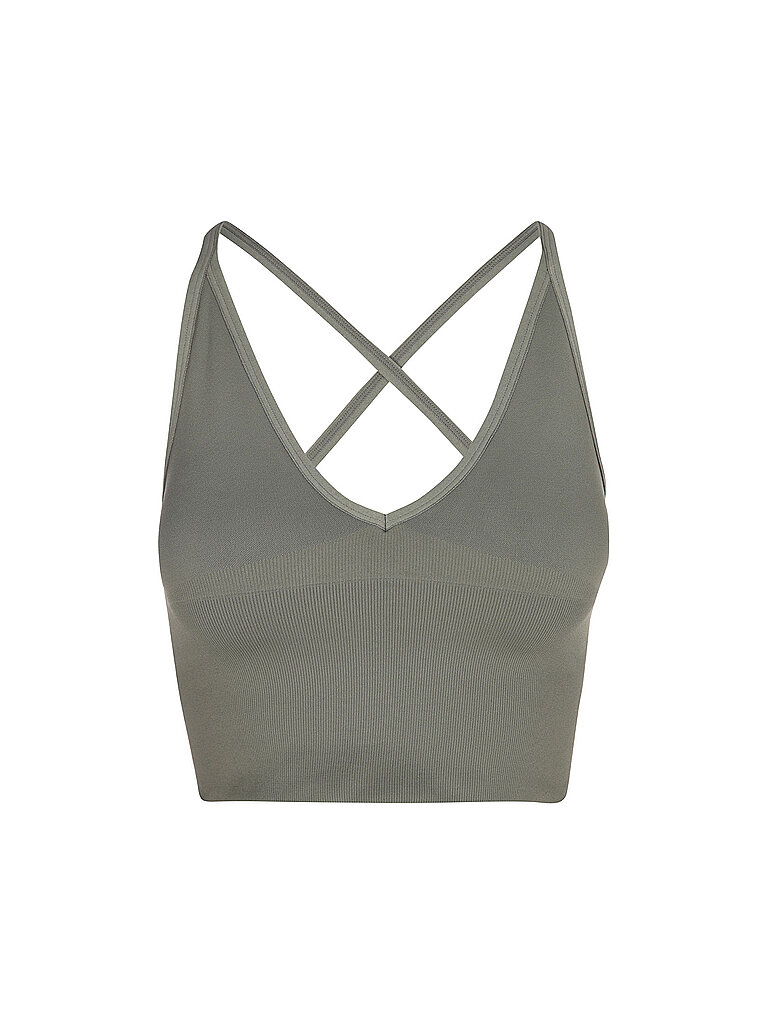 AIM'N Damen Sport-BH Bralette Cross Back Shape Seamless Medium Support olive | M — Bild 2