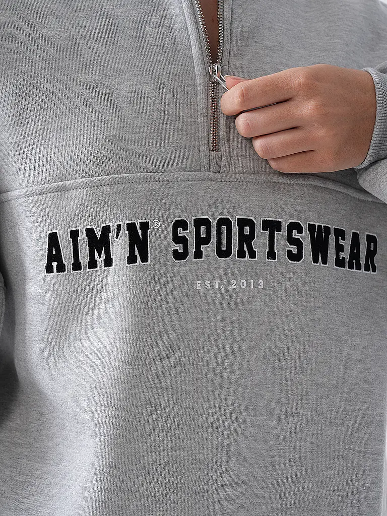 AIM'N | Damen Sweater Varsity mit Zip | 