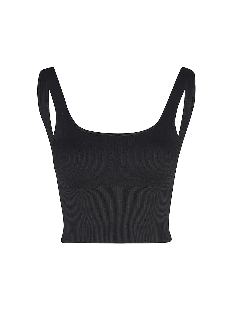 AIM'N | Damen Top Ribbed Seamless | schwarz