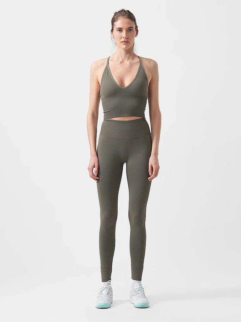 AIM'N Damen Sport-BH Bralette Cross Back Shape Seamless Medium Support olive | M — Bild 3