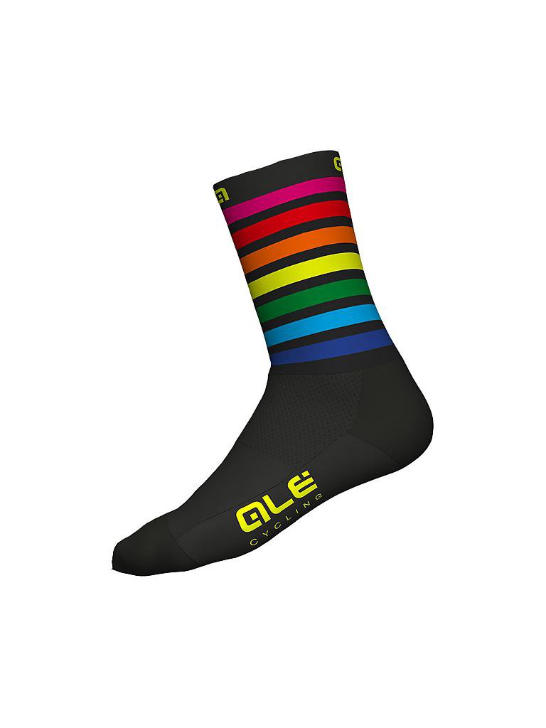 ALE | Bike-Socken Rainbow | schwarz