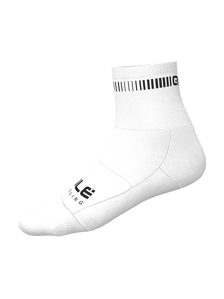 ALE | Damen Radsocken Logo Q-Skin | weiss