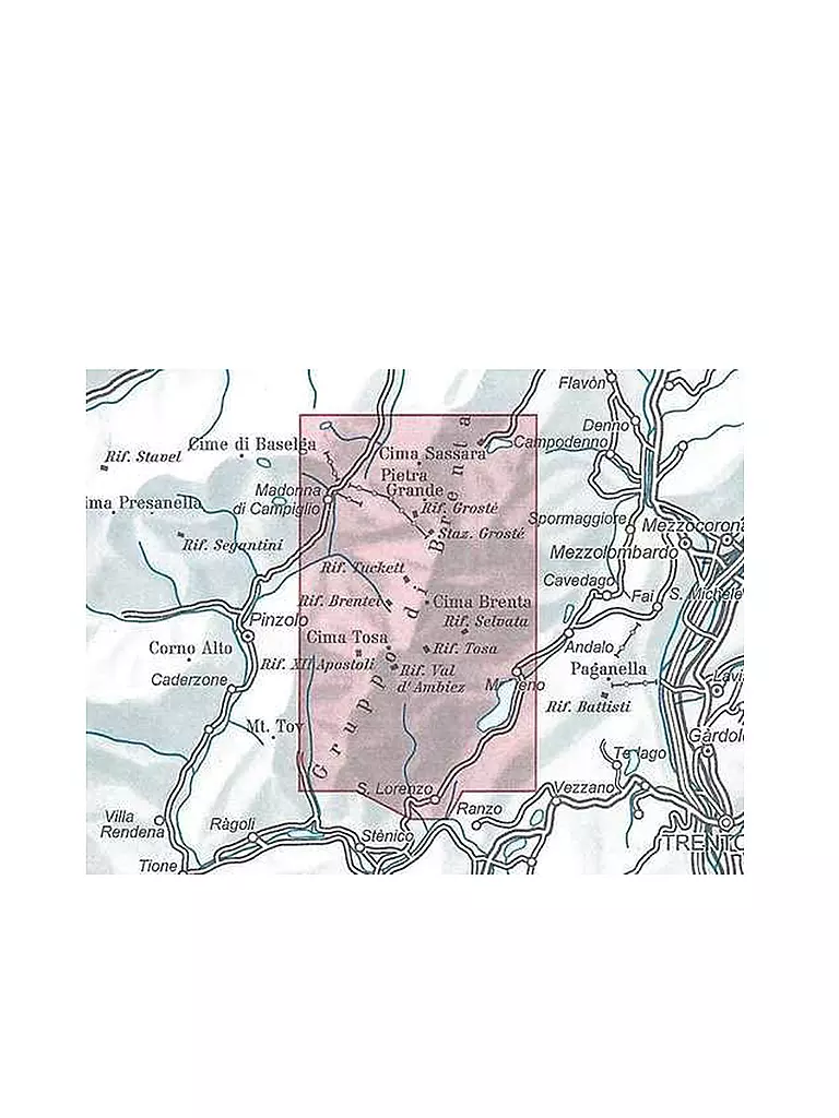 ALPENVEREIN | AV 51 Alpenvereinskarte WEG Brentagruppe | keine Farbe