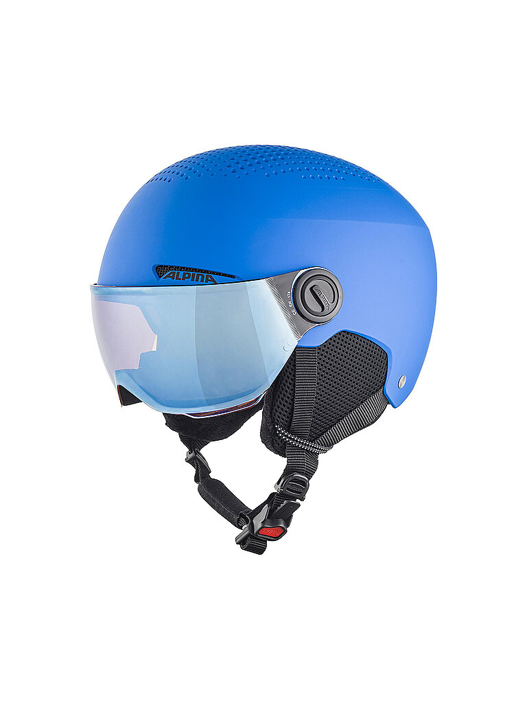 ALPINA Kinder Skihelm Zupo Visor Q-Lite blau | 48-52CM