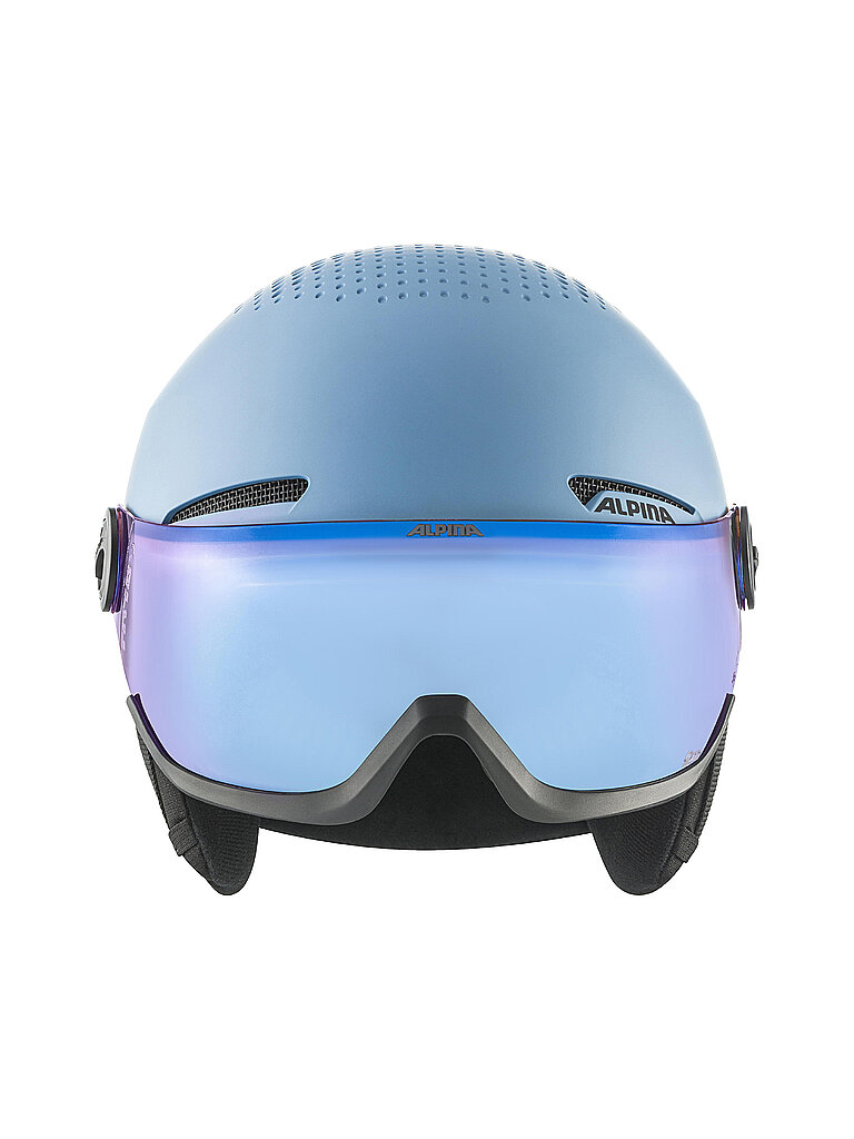 ALPINA Kinder Skihelm Zupo Visor Q-Lite blau | 48-52CM