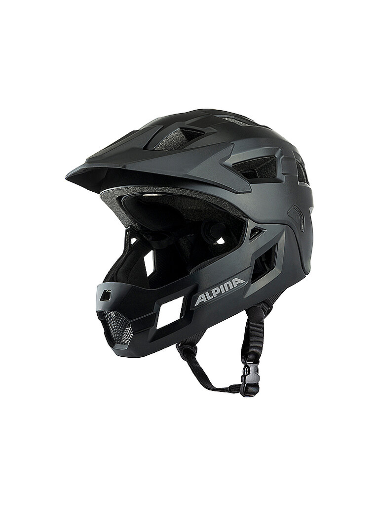 ALPINA Kinder Fullface MTB-Helm Rupi schwarz