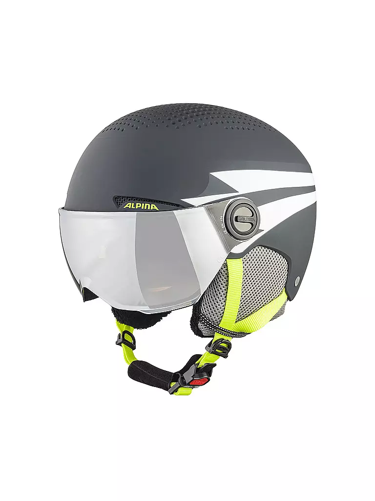 ALPINA | Kinder Skihelm Zupo Visor Q-Lite | grau