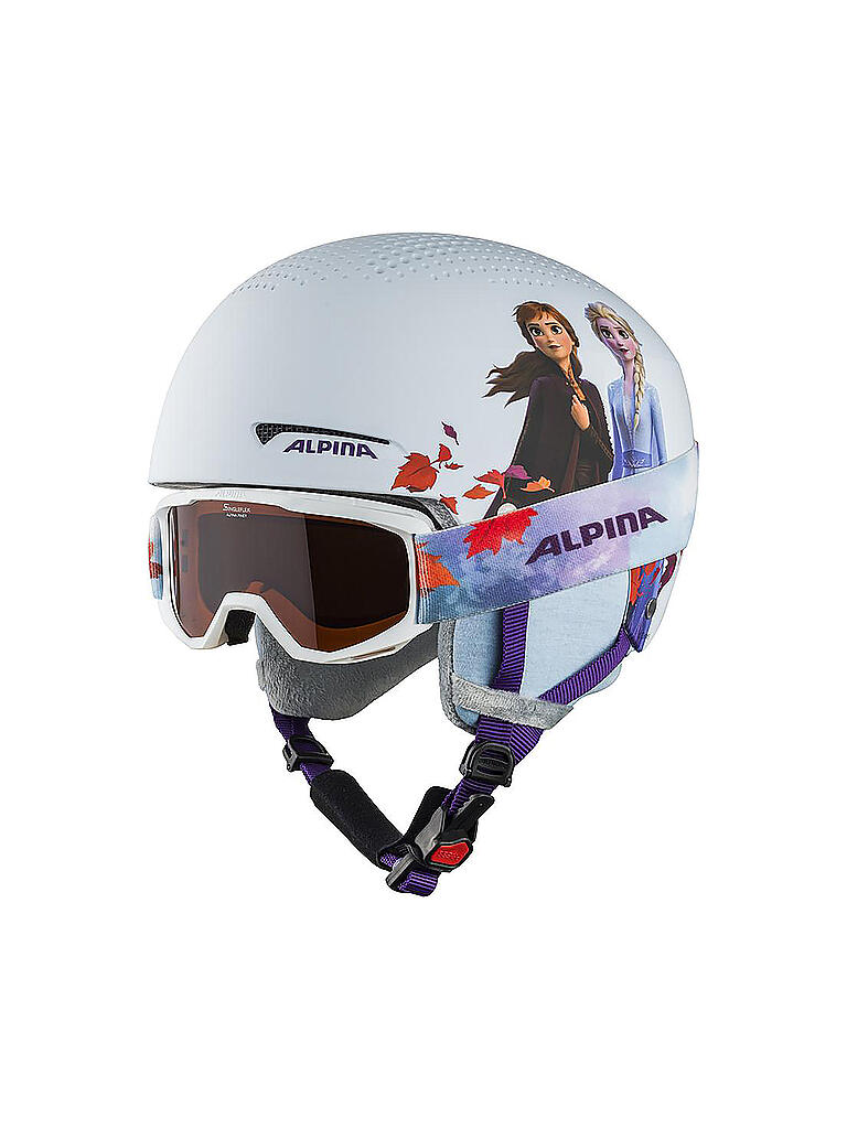 ALPINA | Mädchen Skihelm + Skibrille Zupo Disney Set Frozen/Eiskönigin II | weiss