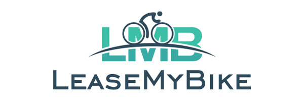 Das Logo von „Lease My Bike“ besteht aus den stilisierten Buchstaben „LMB“ und einem Fahrradmotiv. Darunter steht der Text „LeaseMyBike“.