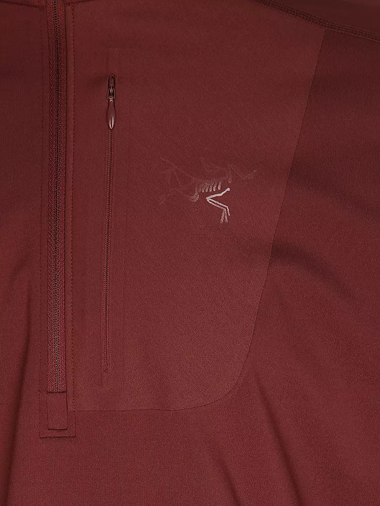 ARCTERYX | Herren Unterzieh Zipshirt RHO LT | dunkelrot