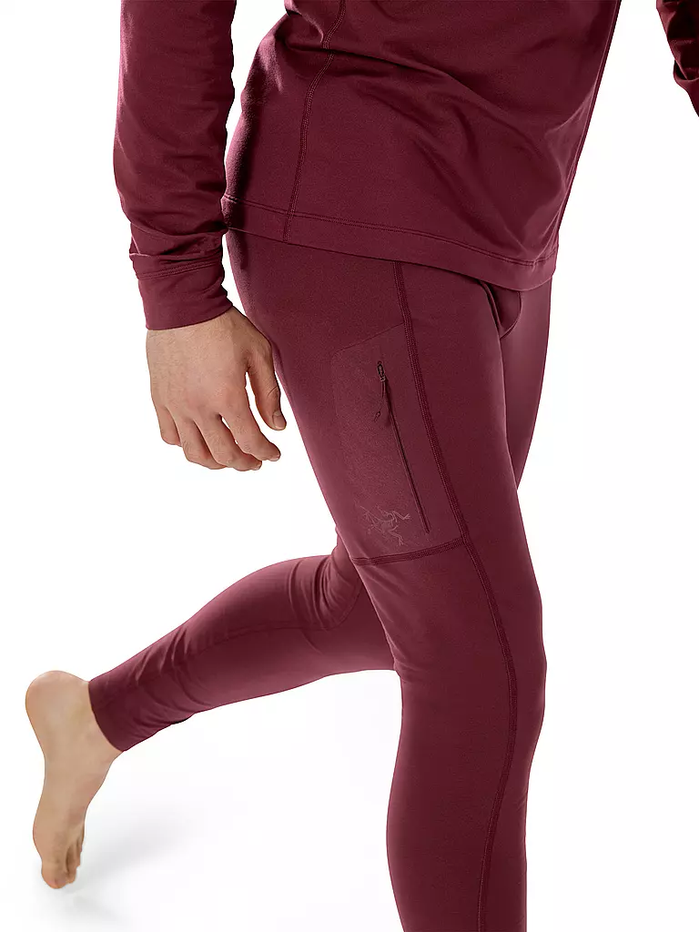ARCTERYX | Herren Unterziehhose Rho LT | dunkelrot