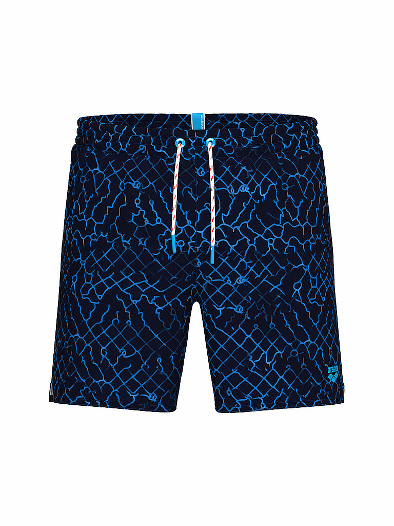 ARENA Herren Badeshorts Beach Boxer Allover dunkelblau | S — Bild 2