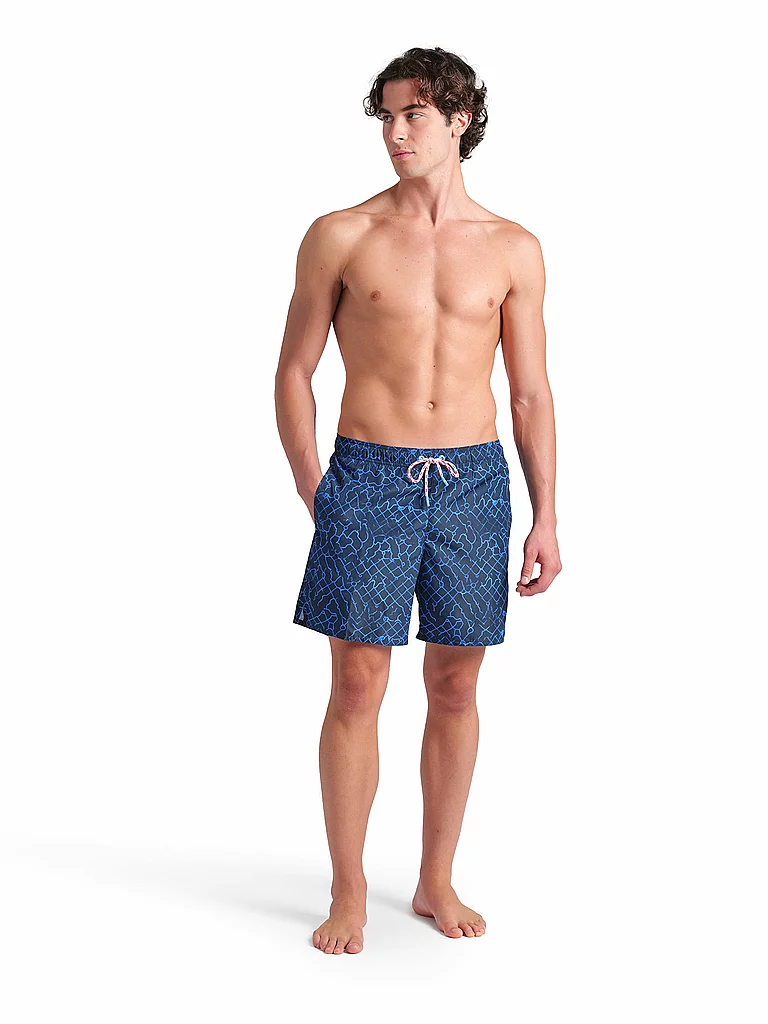 ARENA Herren Badeshorts Beach Boxer Allover dunkelblau | S — Bild 3