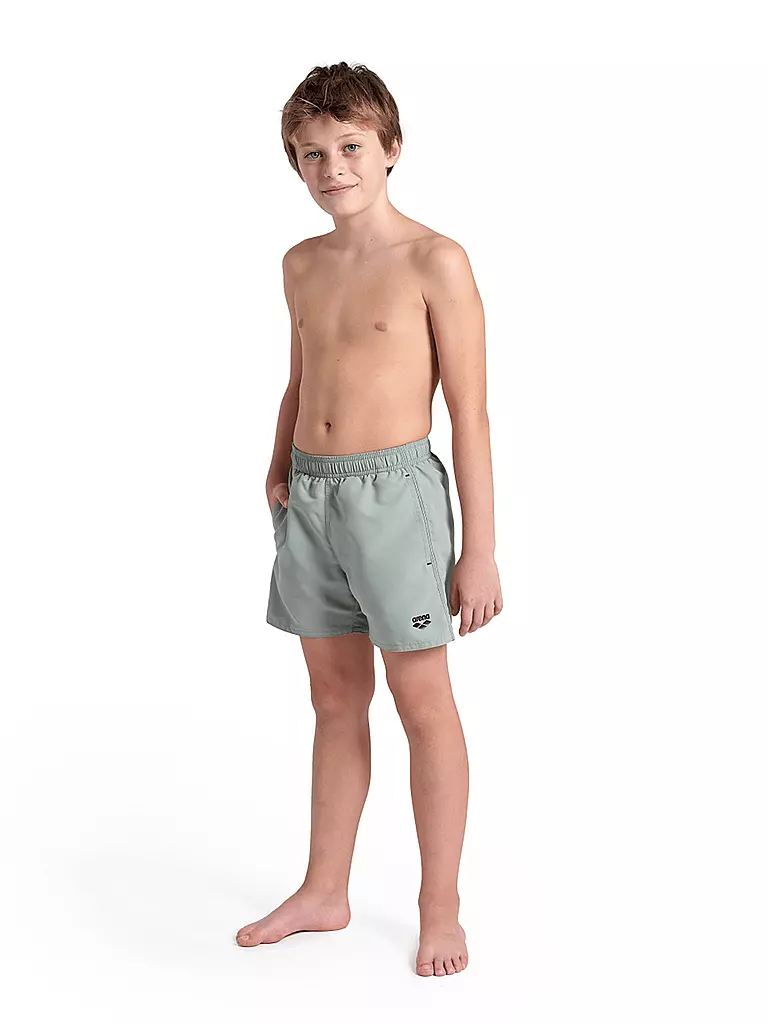 ARENA | Jungen Badeshort Boxer Solid | hellgrün