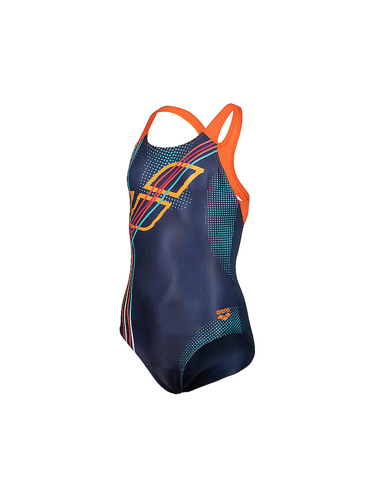 ARENA | Mädchen Badeanzug Swim Pro Black Placement | dunkelblau
