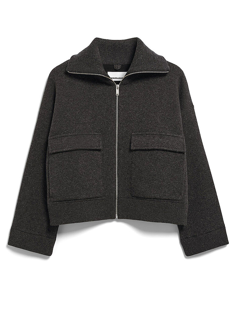 ARMEDANGELS Damen Jacke Cotton-Wool Knit grau | S