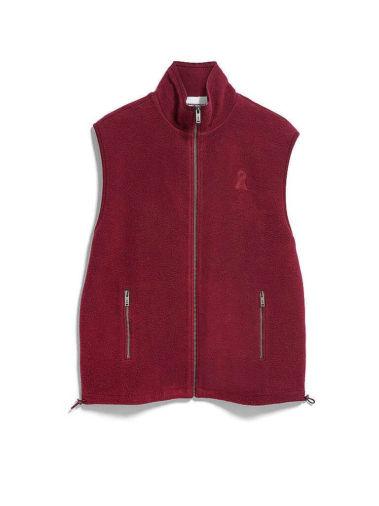ARMEDANGELS Damen Fleeceweste rot | M