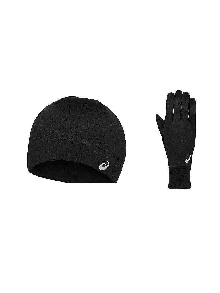 ASICS Herren Laufset Haube + Handschuh RUNNING PACK schwarz | M — Bild 2