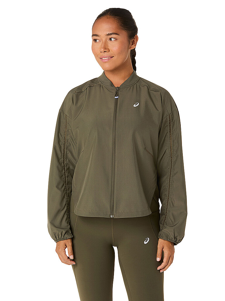 ASICS Damen Laufjacke Nagino Run Adjustable olive | M